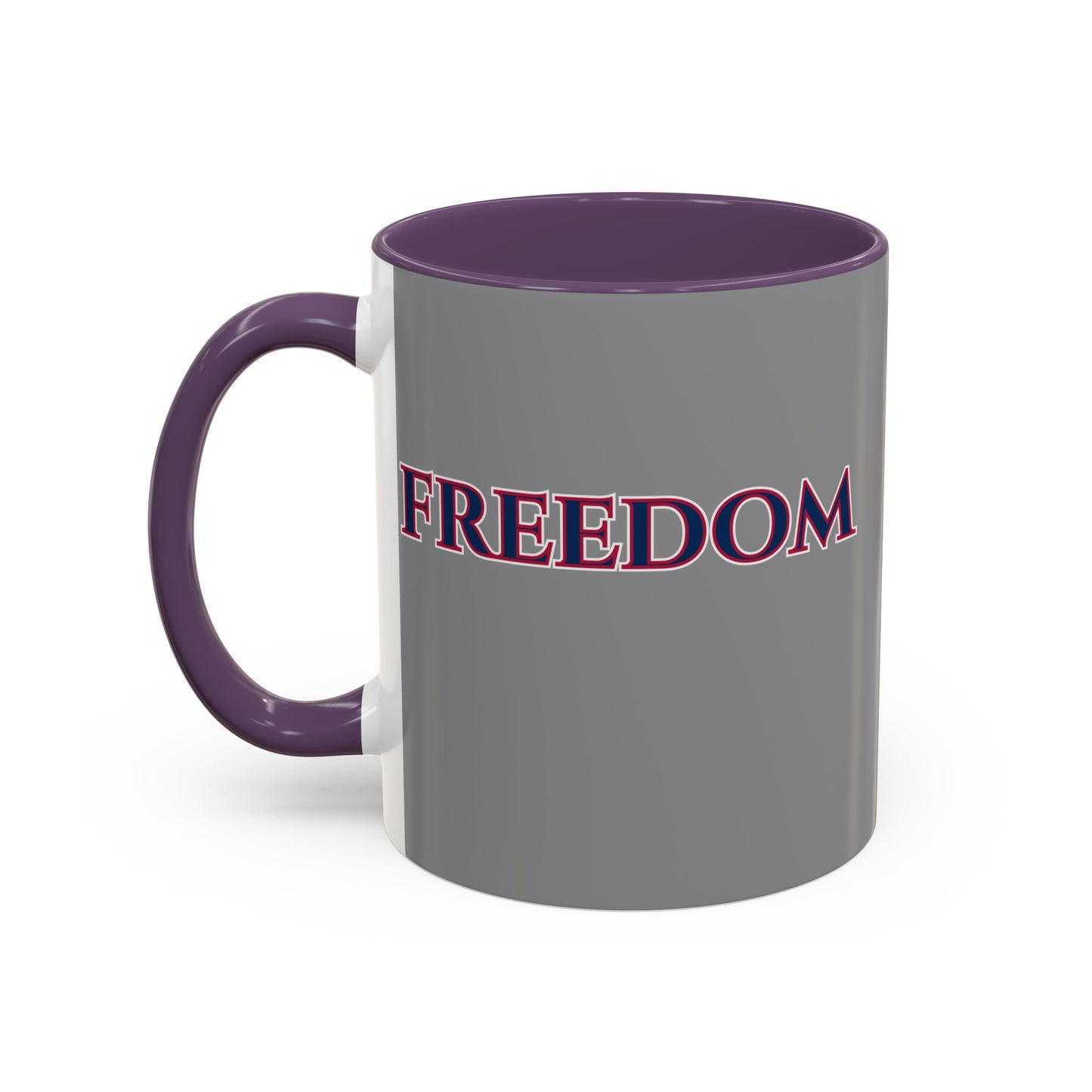 Freedom, Grey Accent Mug by theGreenDragonTavern.shop