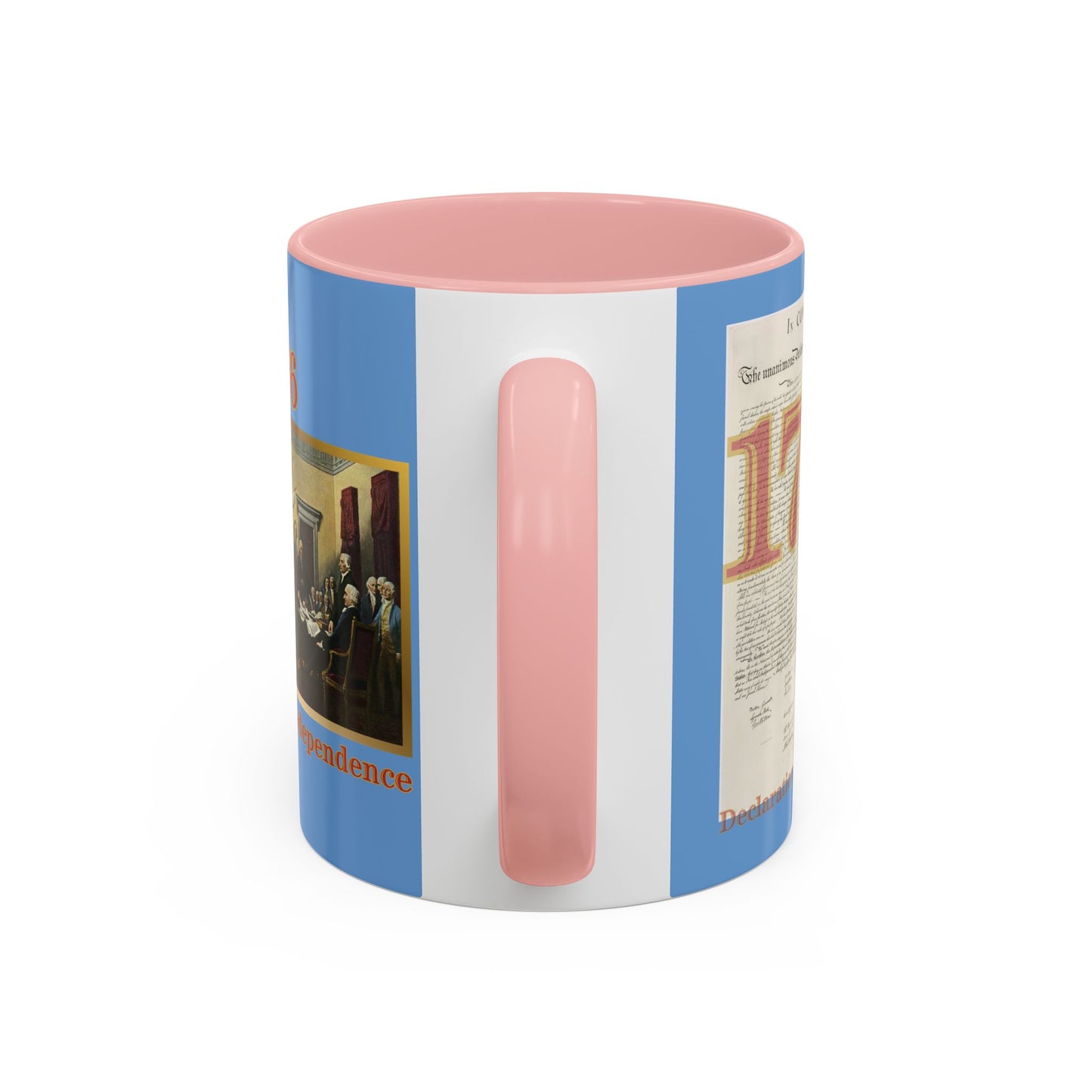 Declaration of Independence Light Blue Accent Mug by theGreenDragonTavern.shop