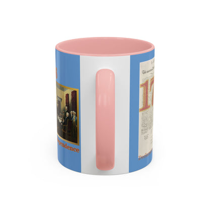 Declaration of Independence Light Blue Accent Mug by theGreenDragonTavern.shop