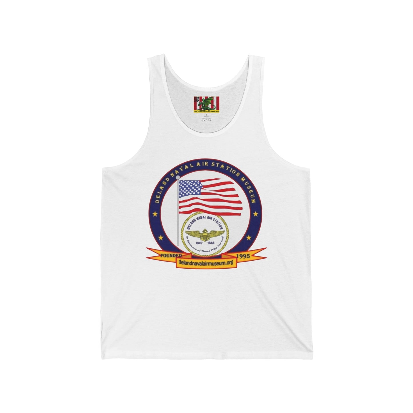 DeLand Naval Air Station Museum Unisex Jersey Tank Top by theGreenDragonTavern.shop