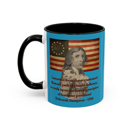 Deborah Sampson, America's Mulan Turquoise Accent Mug by theGreenDragonTavern.shop