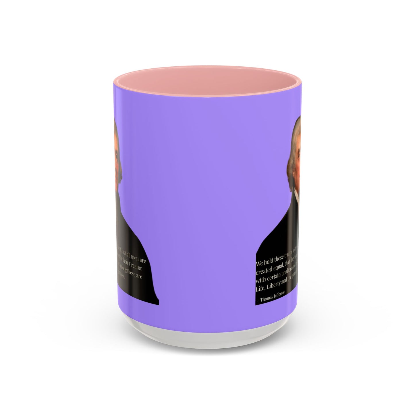 We hold these truths to be self-evident Light Purple Accent Mug by theGreenDragonTavern.shop