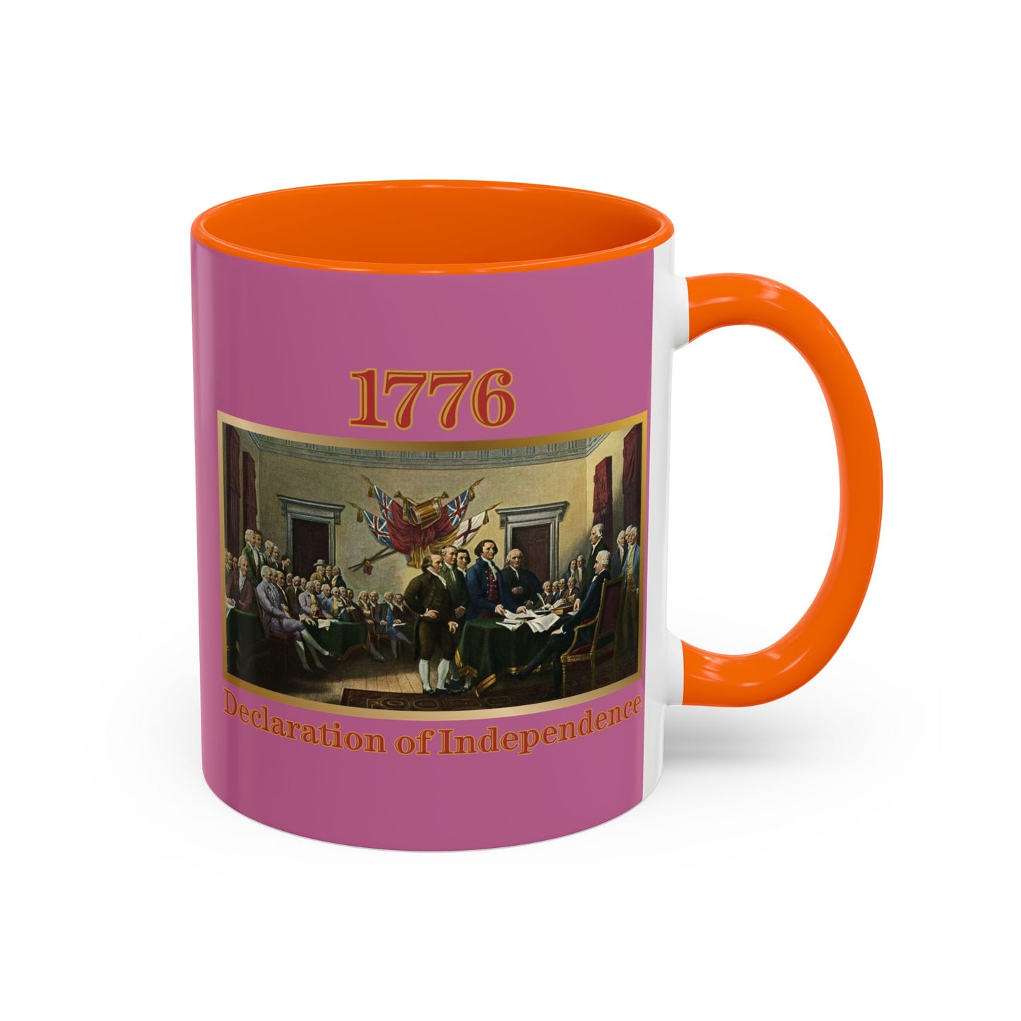 Declaration of Independence Pink Accent Mug by theGreenDragonTavern.shop