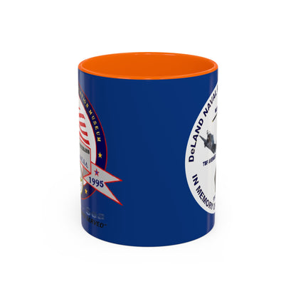 DNASM 2-sided, Founding & Student Art w/WhiteBG Dark Blue Accent Mug by theGreenDragonTavern.shop