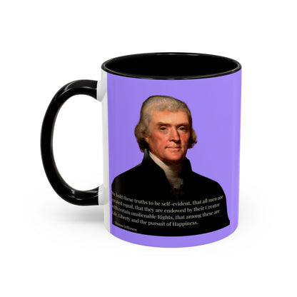 We hold these truths to be self-evident Light Purple Accent Mug by theGreenDragonTavern.shop