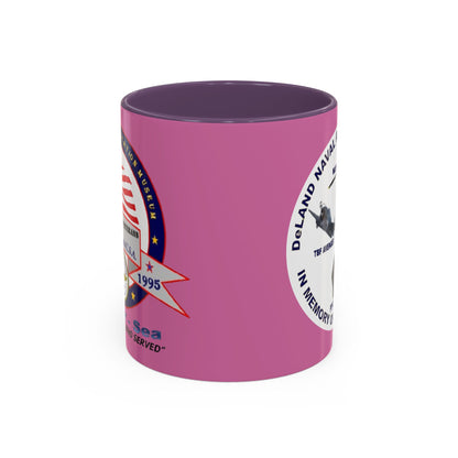DNASM 2-sided, Founding & Student Art w/WhiteBG Pink Accent Mug by theGreenDragonTavern.shop