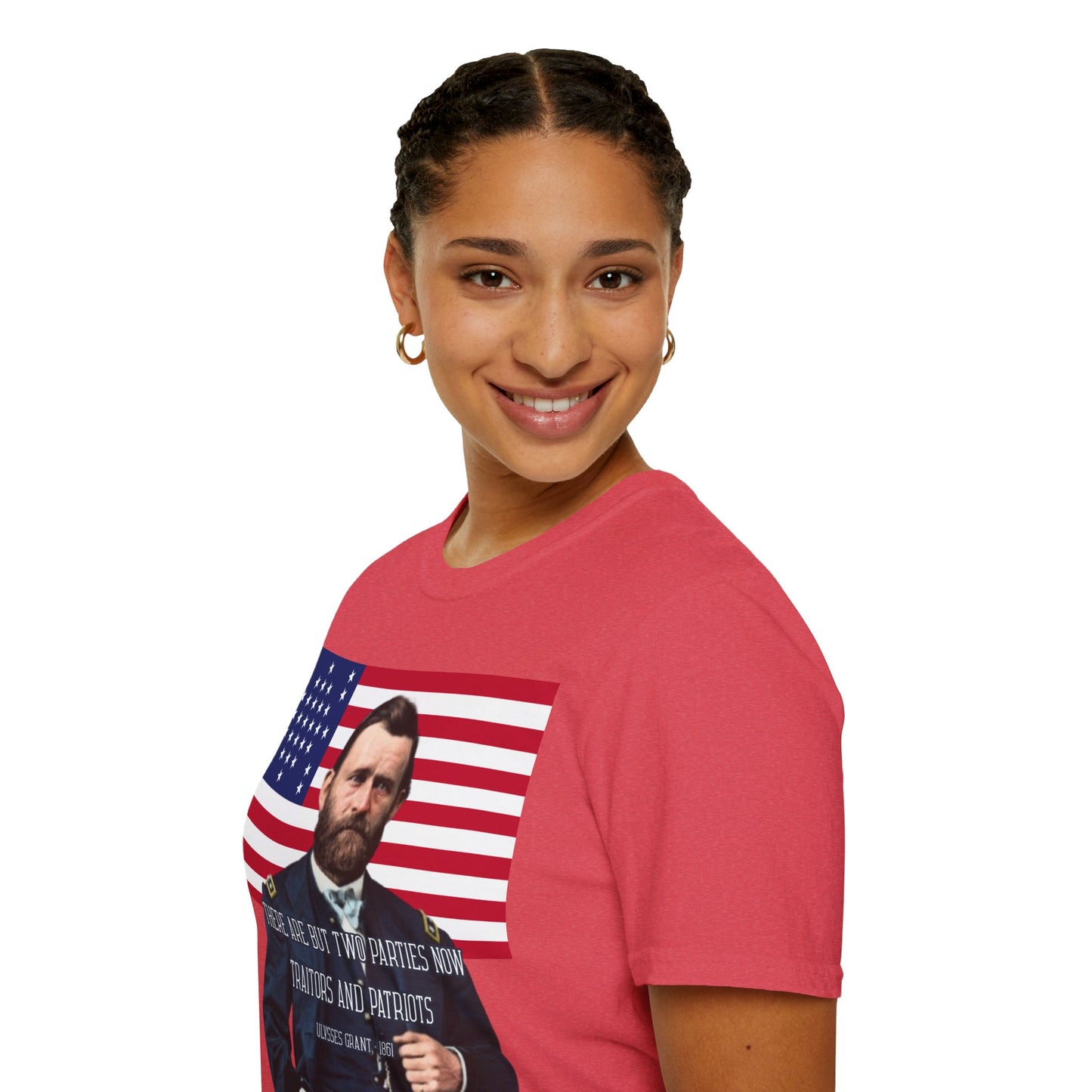 "Traitors and Patriots" Ulysses Grant Light colors Unisex T-Shirt by theGreenDragonTavern.shop