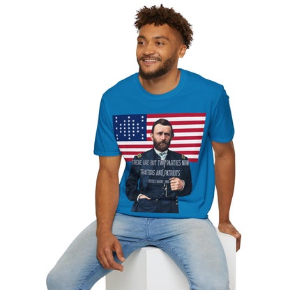"Traitors and Patriots" Ulysses Grant Dark colors Unisex T-Shirt by theGreenDragonTavern.shop