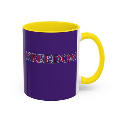 Freedom, Dark Purple Accent Mug by theGreenDragonTavern.shop