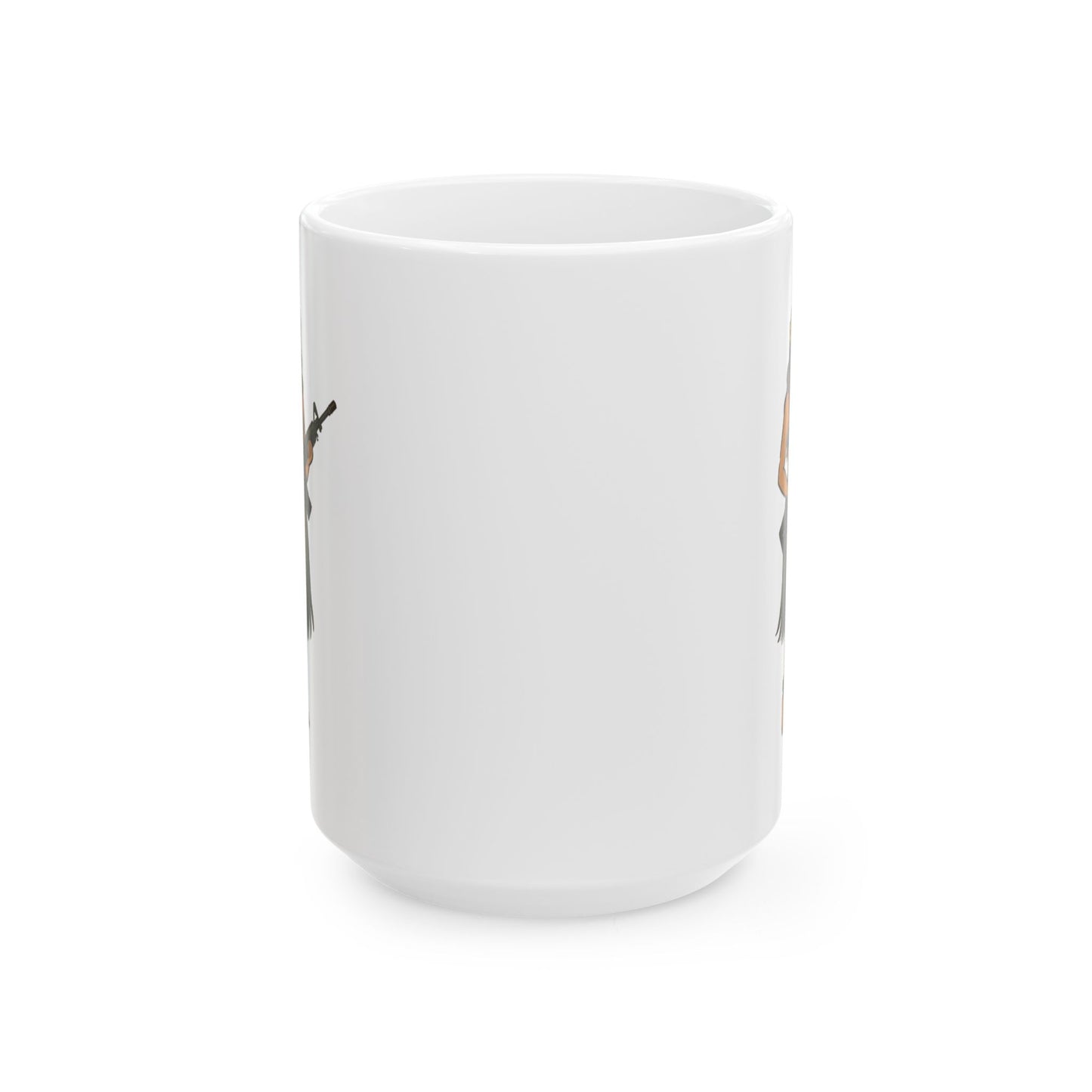 Hula Girl Packin' Heat White Mug by theGreenDragonTavern.shop