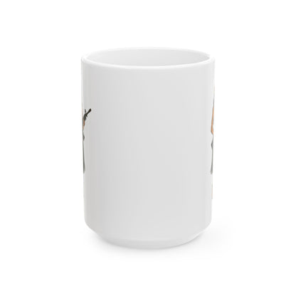Hula Girl Packin' Heat White Mug by theGreenDragonTavern.shop