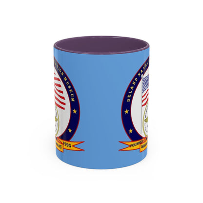 DeLand Naval Air Station Museum Light Blue Accent Mug by theGreenDragonTavern.shop