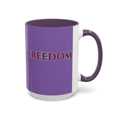 Freedom, Light Purple Accent Mug by theGreenDragonTavern.shop