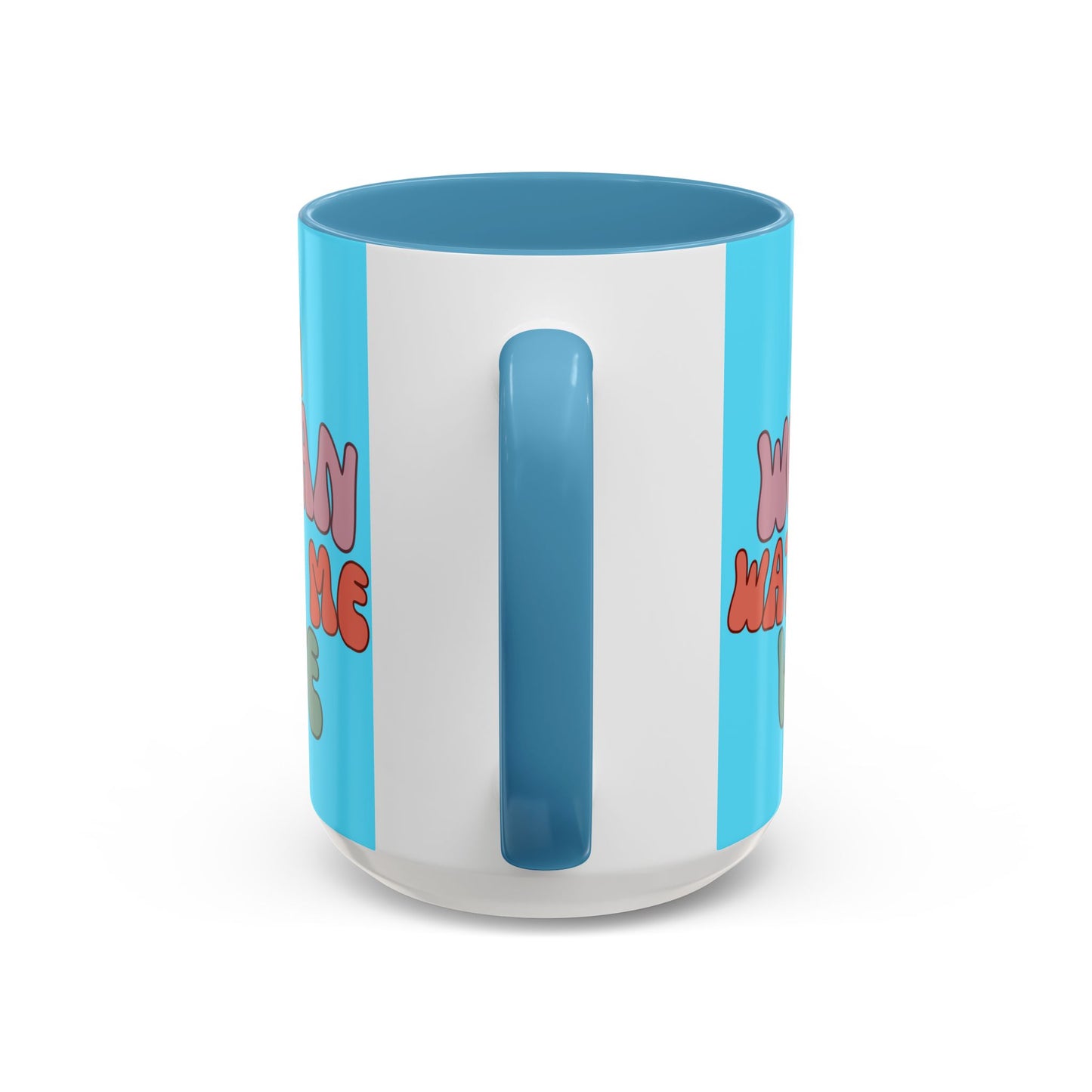 I Am Woman Watch Me Vote Light Blue Accent Mug by theGreenDragonTavern.shop