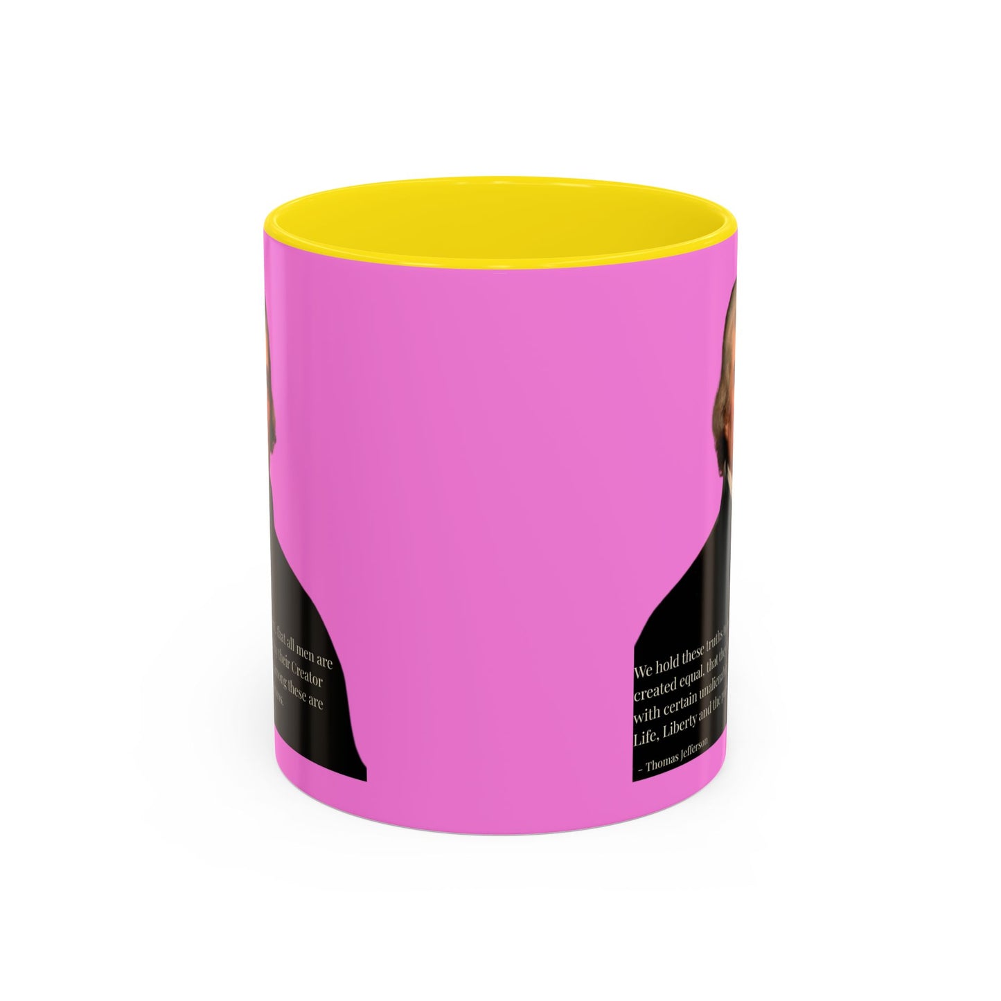 We hold these truths to be self-evident Pink Accent Mug by theGreenDragonTavern.shop