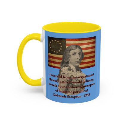 Deborah Sampson, America's Mulan Light Blue Accent Mug by theGreenDragonTavern.shop
