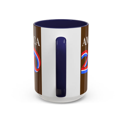 America 250 Brown Accent Mug by theGreenDragonTavern.shop