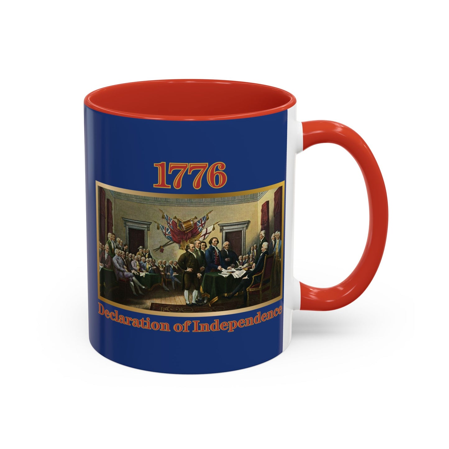 Declaration of Independence Dark Blue Accent Mug by theGreenDragonTavern.shop