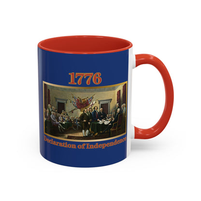 Declaration of Independence Dark Blue Accent Mug by theGreenDragonTavern.shop
