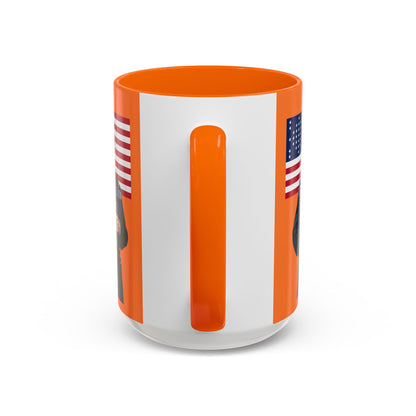 "Traitors and Patriots" Ulysses Grant Orange Accent Mug by theGreenDragonTavern.shop