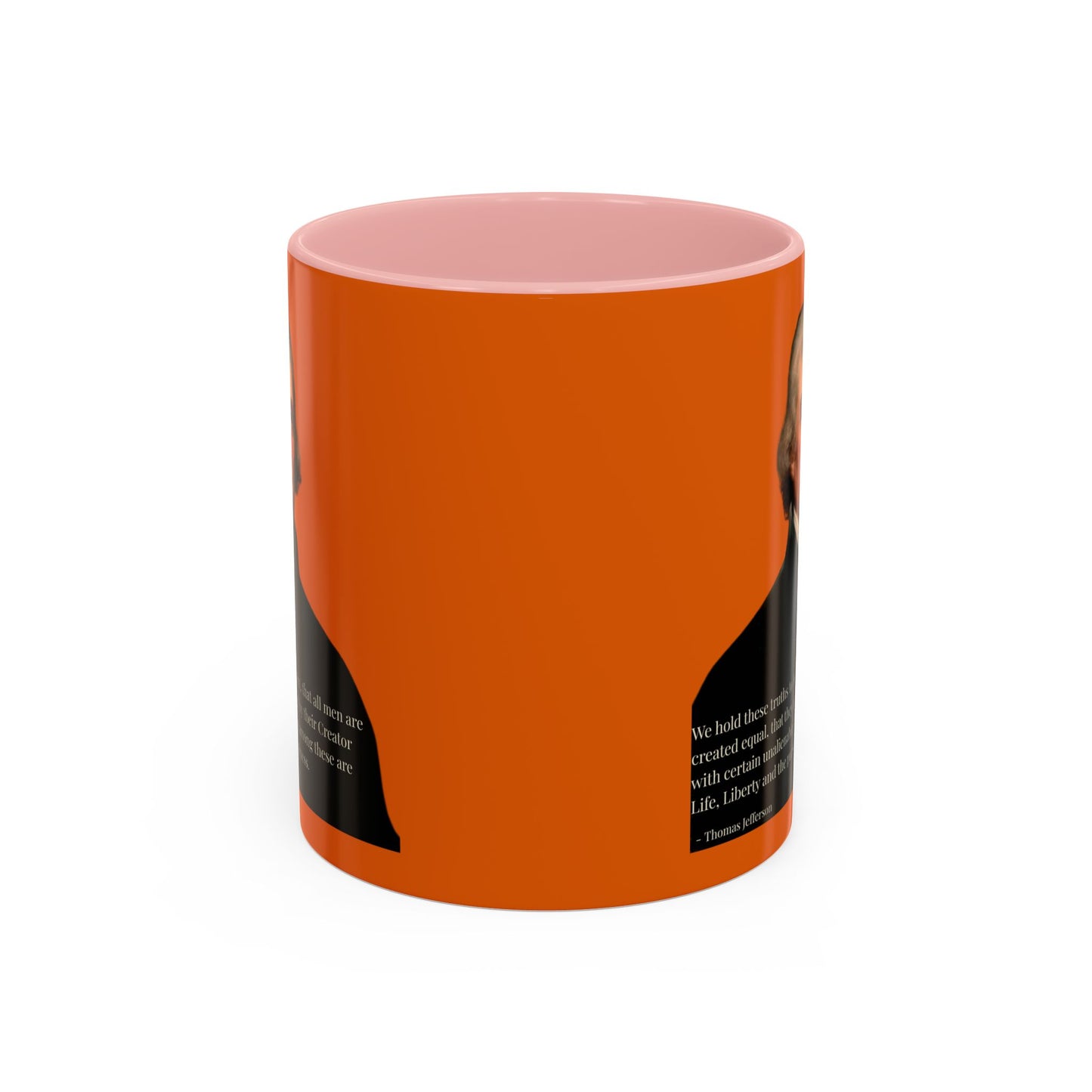 We hold these truths to be self-evident Orange Accent Mug by theGreenDragonTavern.shop