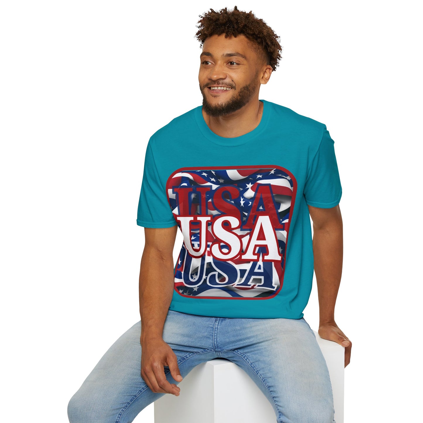Red WHITE and Blue USA Patriot Dark colors Unisex T-Shirt by theGreenDragonTavern.shop