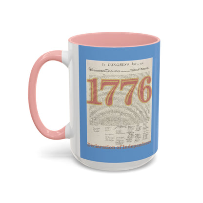 Declaration of Independence Light Blue Accent Mug by theGreenDragonTavern.shop