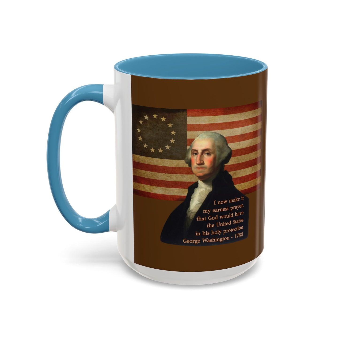Washington's Earnest Prayer Brown Accent Mug by theGreenDragonTavern.shop