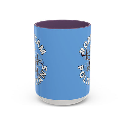 Bodycam the Politicians Drone Light Blue Accent Mug by theGreenDragonTavern.shop