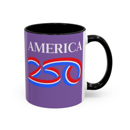 America 250 Light Purple Accent Mug by theGreenDragonTavern.shop