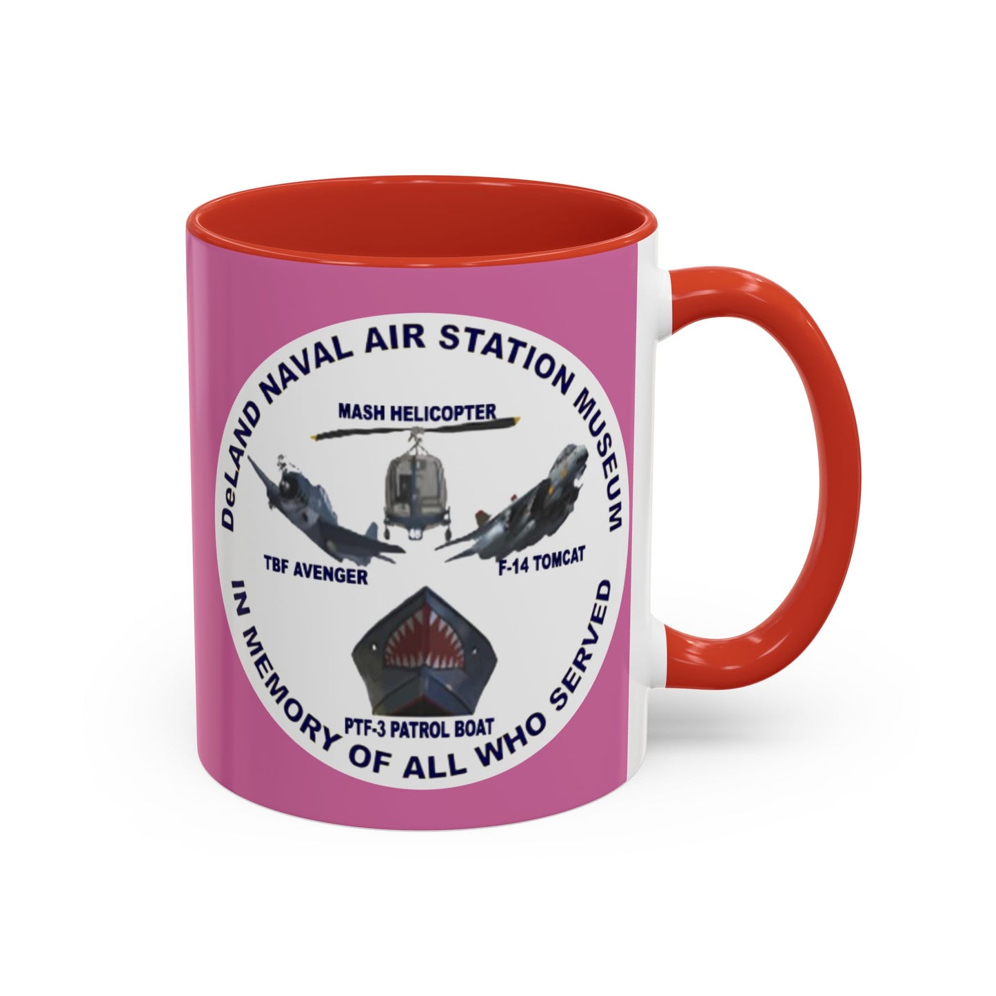 DNASM 2-sided, Founding & Student Art w/WhiteBG Pink Accent Mug by theGreenDragonTavern.shop