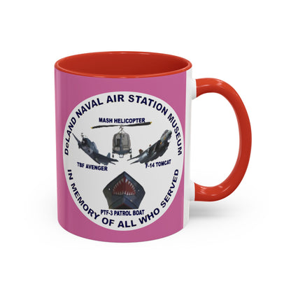 DNASM 2-sided, Founding & Student Art w/WhiteBG Pink Accent Mug by theGreenDragonTavern.shop