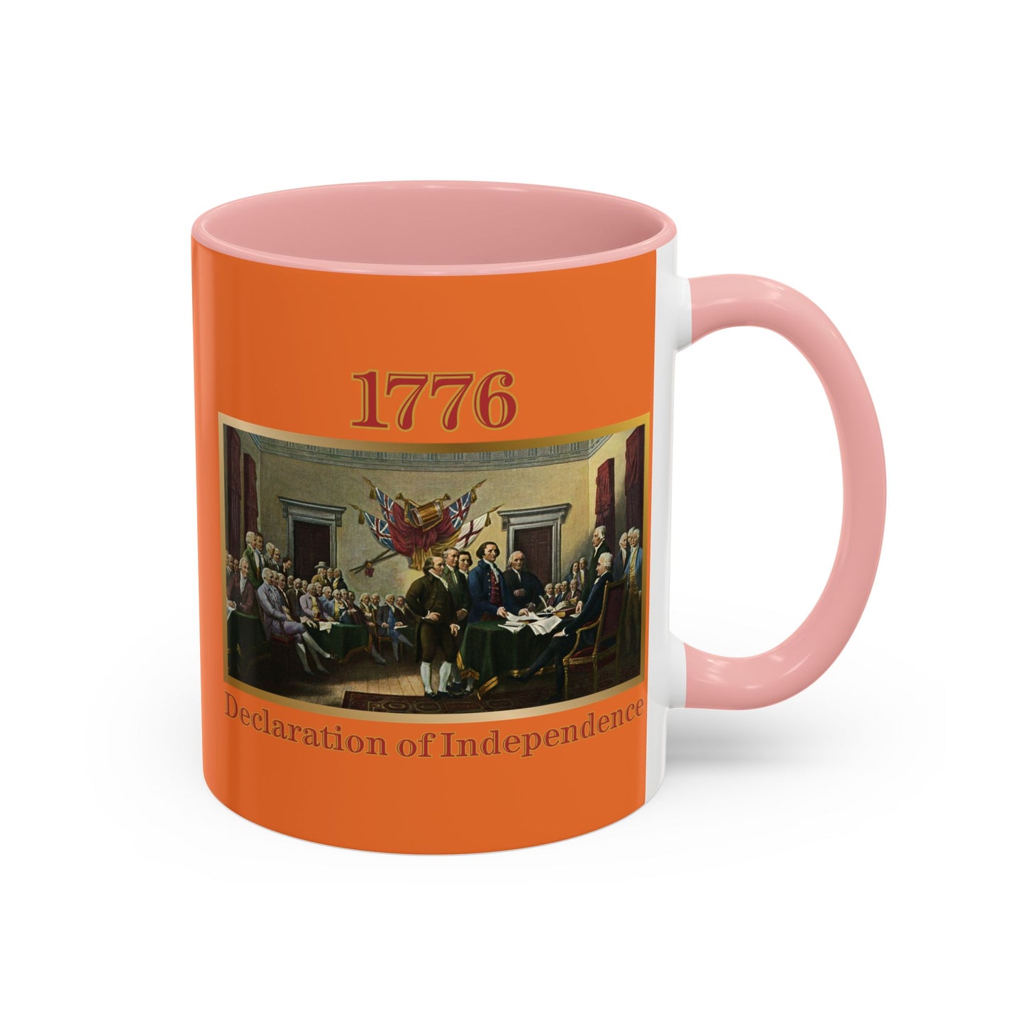 Declaration of Independence Orange Accent Mug by theGreenDragonTavern.shop