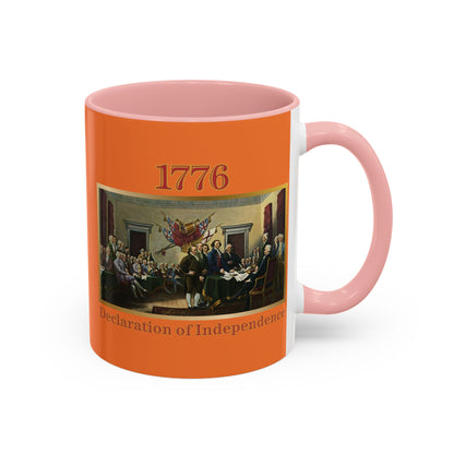 Declaration of Independence Orange Accent Mug by theGreenDragonTavern.shop
