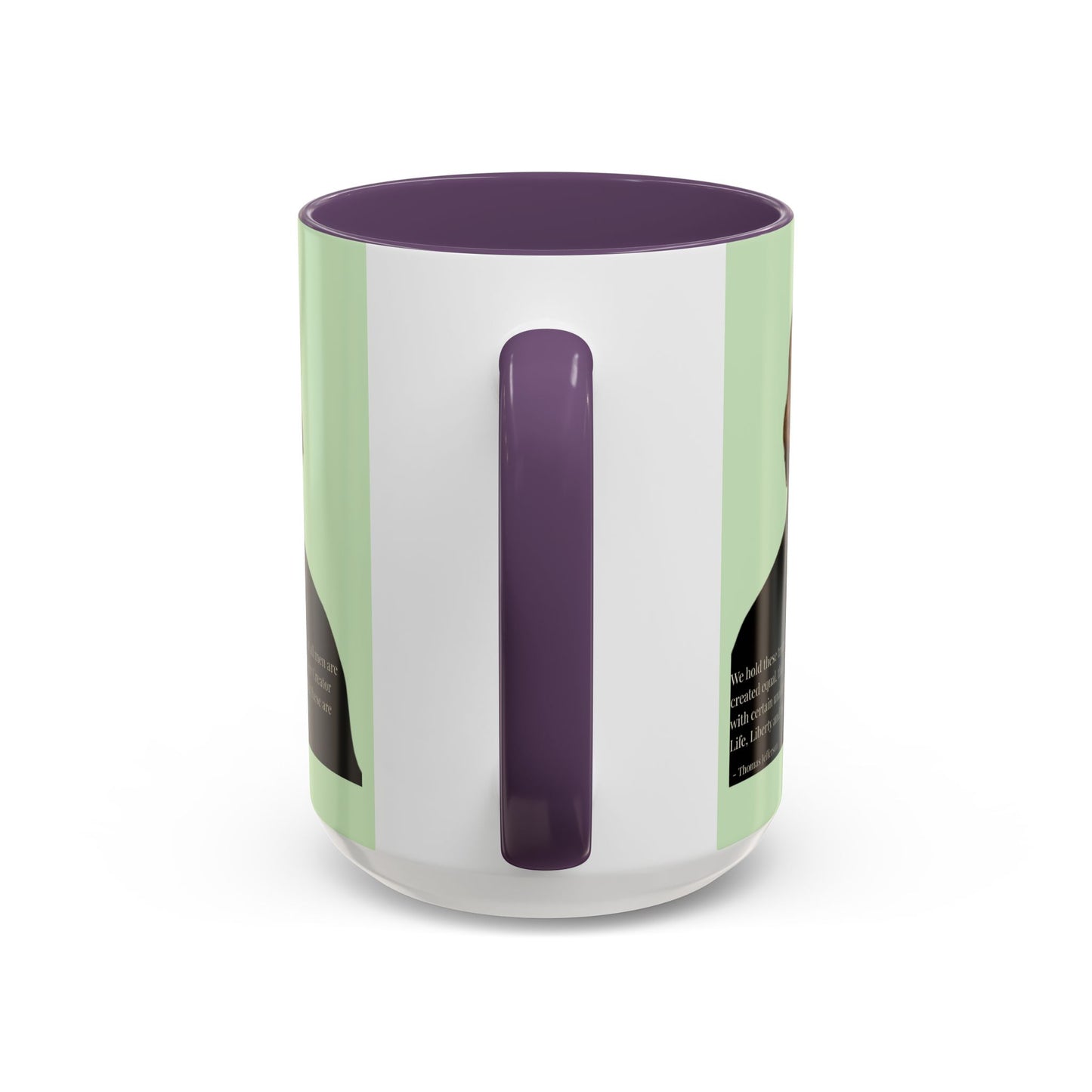 We hold these truths to be self-evident Light Green Accent Mug by theGreenDragonTavern.shop