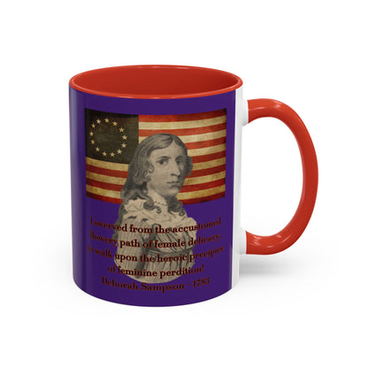 Deborah Sampson, America's Mulan Dark Purple Accent Mug by theGreenDragonTavern.shop