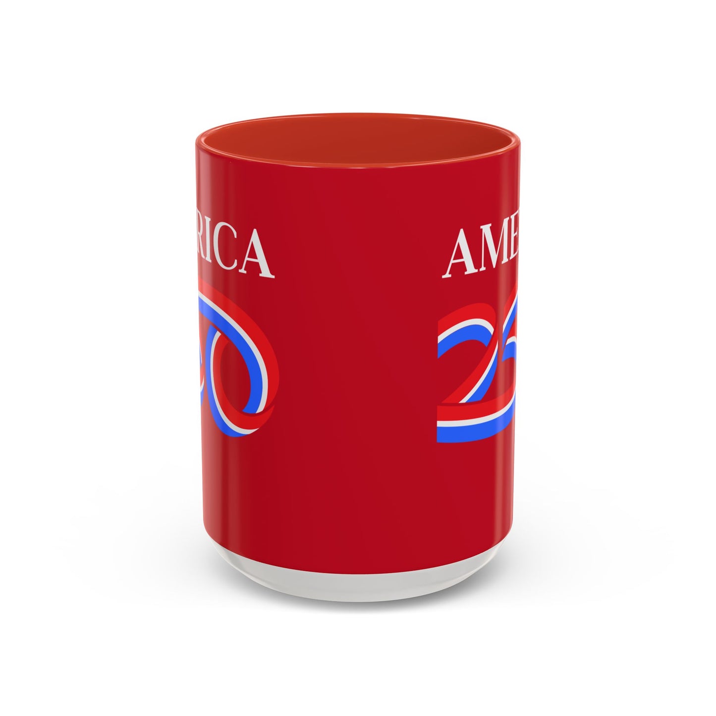 America 250 Red Accent Mug by theGreenDragonTavern.shop