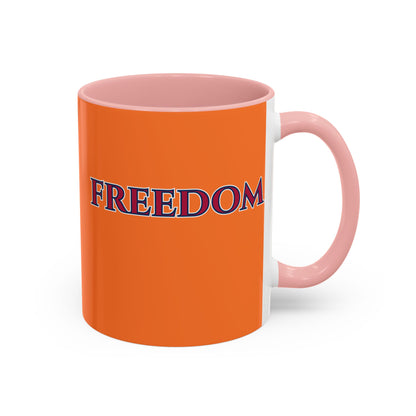Freedom, Orange Accent Mug by theGreenDragonTavern.shop