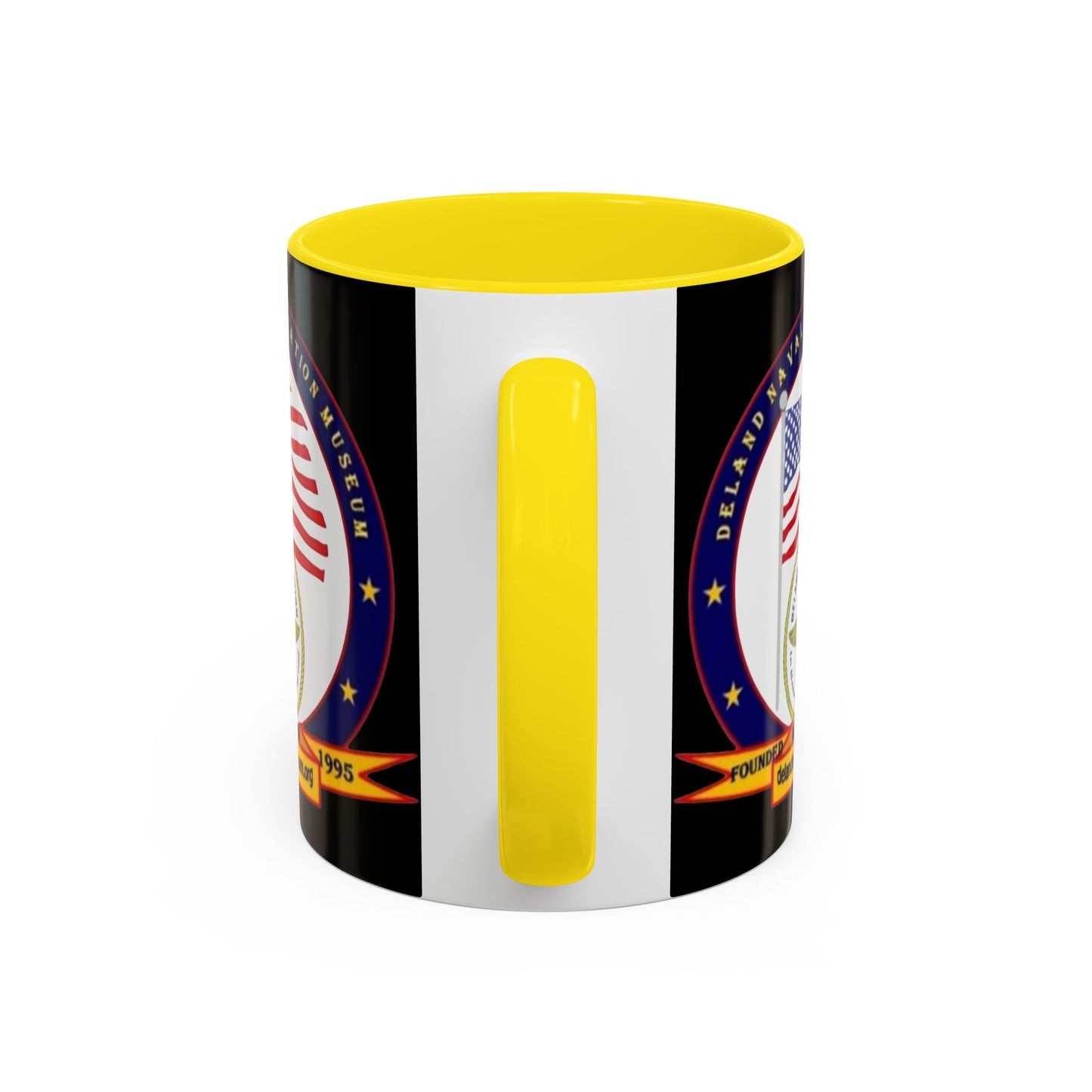 DeLand Naval Air Station Museum Black Accent Mug by theGreenDragonTavern.shop