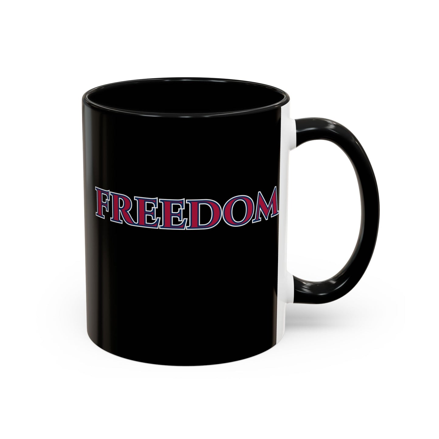 Freedom, Black Accent Mug by theGreenDragonTavern.shop