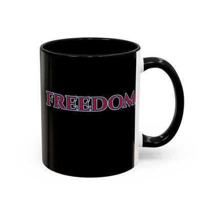 Freedom, Black Accent Mug by theGreenDragonTavern.shop