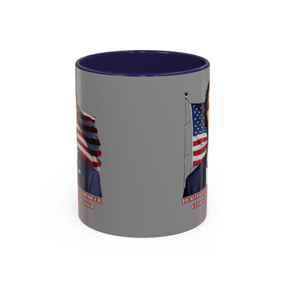 Charlie Kirk, Healthy Debate Grey Accent Mug by theGreenDragonTavern.shop