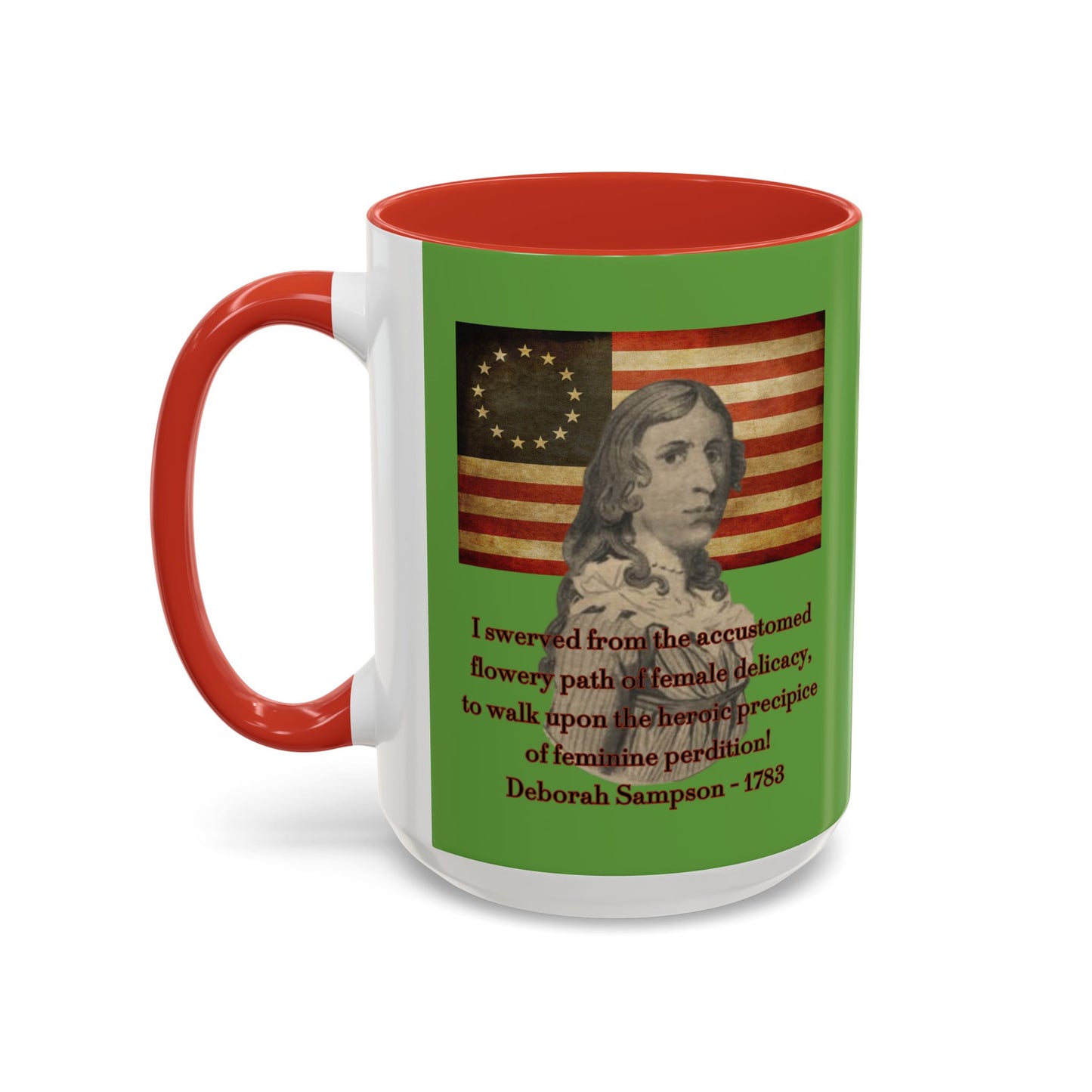 Deborah Sampson, America's Mulan Green Accent Mug by theGreenDragonTavern.shop