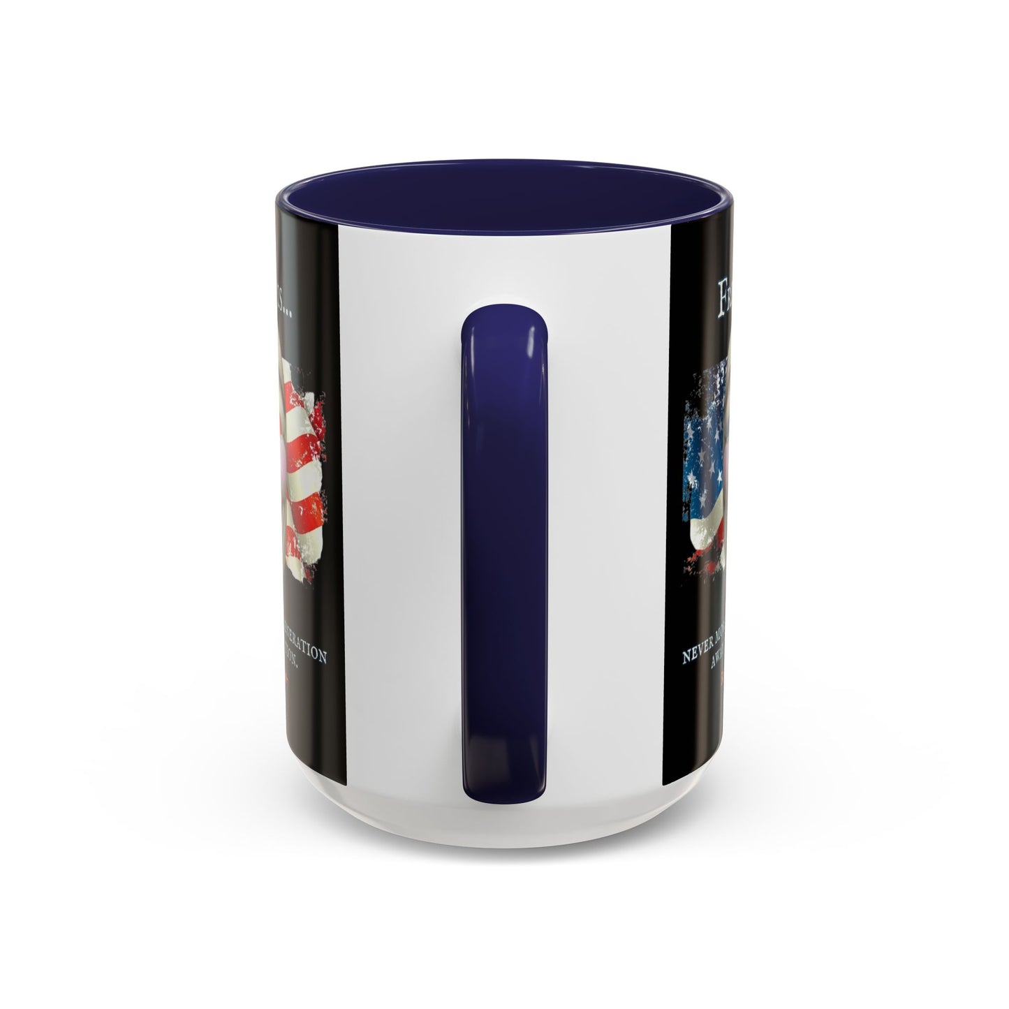 Ronald Reagan Freedom Vendetta Black Accent Mug by theGreenDragonTavern.shop