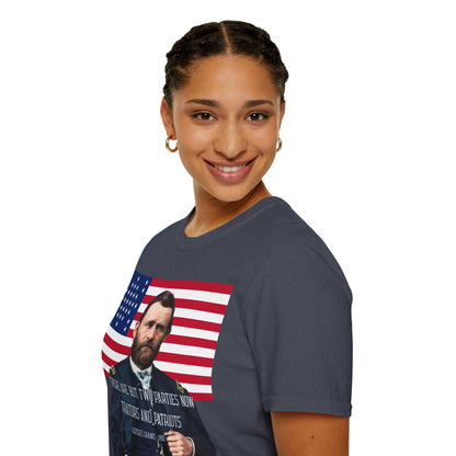 "Traitors and Patriots" Ulysses Grant Dark colors Unisex T-Shirt by theGreenDragonTavern.shop