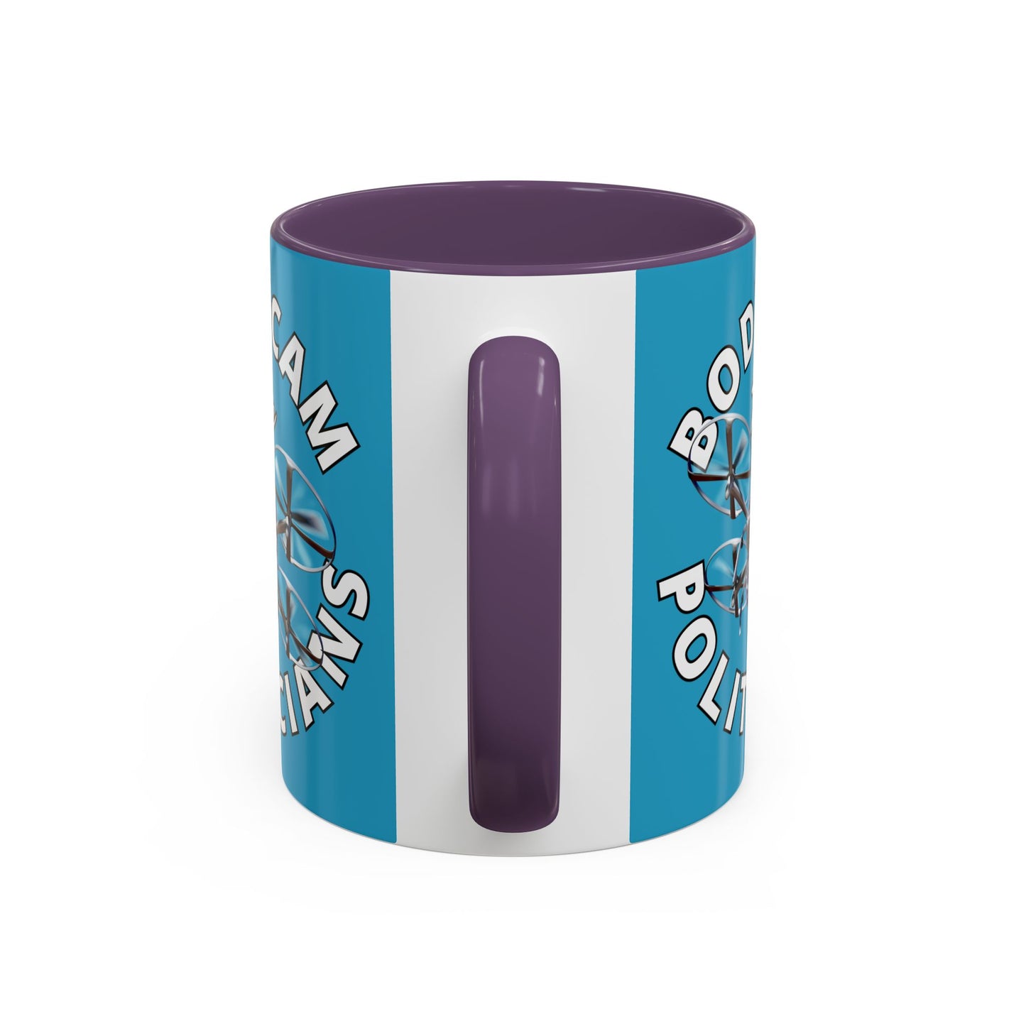 Bodycam the Politicians Drone Turquoise Accent Mug by theGreenDragonTavern.shop