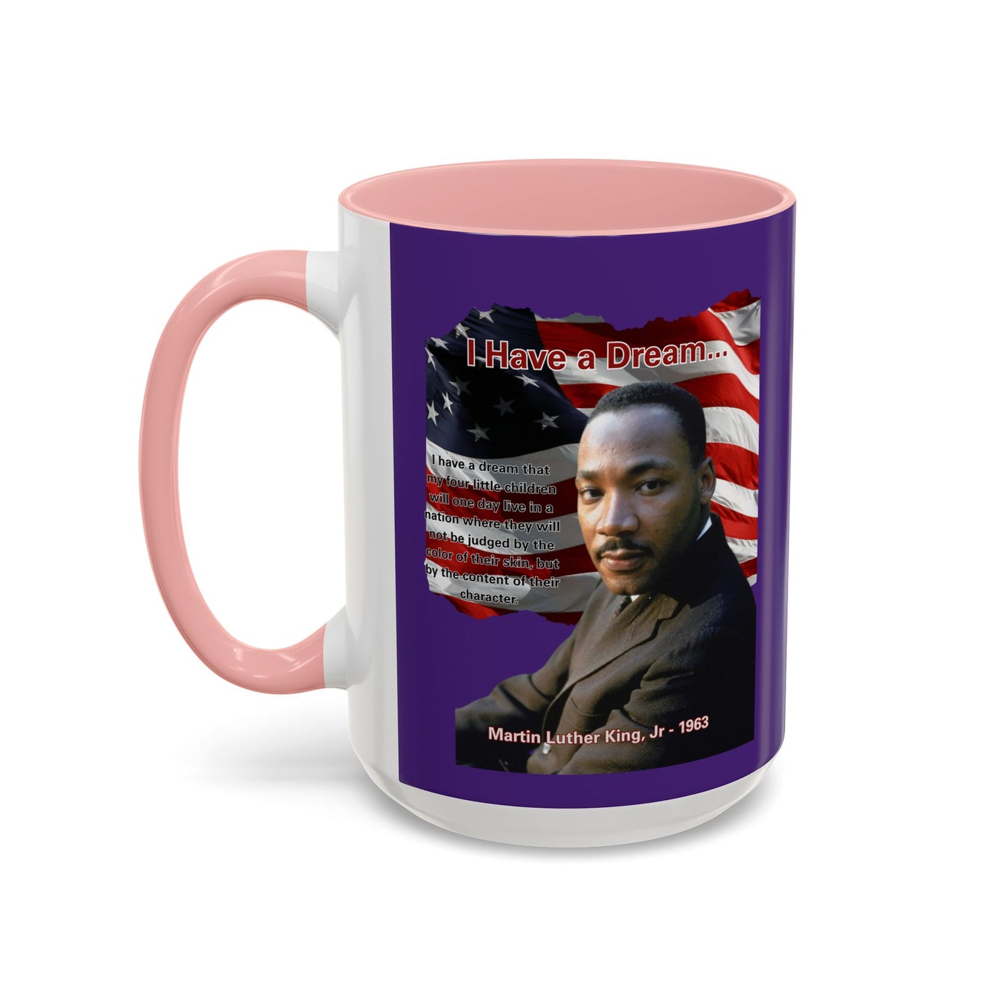 "I Have a Dream" MLKJr Purple Accent Mug by theGreenDragonTavern.shop