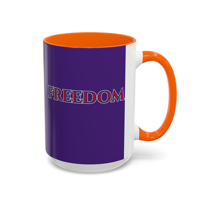 Freedom, Dark Purple Accent Mug by theGreenDragonTavern.shop