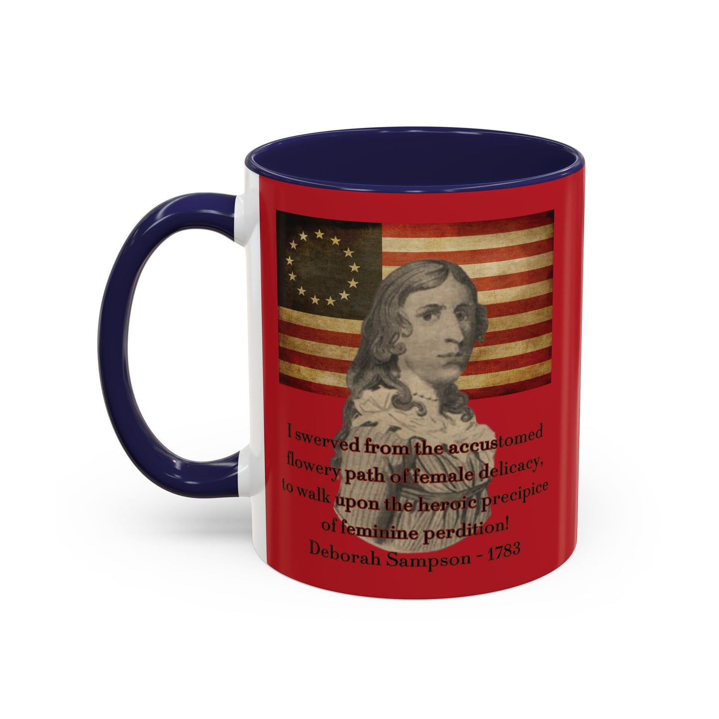 Deborah Sampson, America's Mulan Red Accent Mug by theGreenDragonTavern.shop