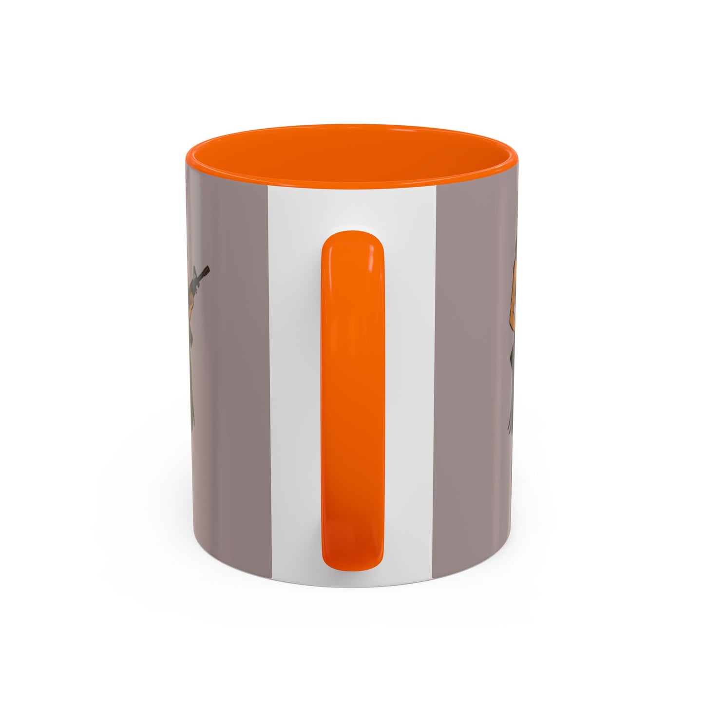 Hula Girl Packin' Heat Grey Accent Mug by theGreenDragonTavern.shop